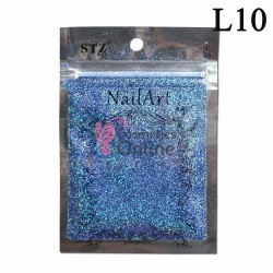 Decor pentru unghii NADP030II sclipici Laser Holografic  Blue Marine
